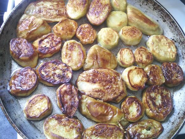 Melanzane con crosta dorata