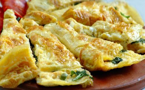 Fette di frittata di porzioni