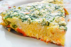 Frittata di ricotta con cipolle ed erbe