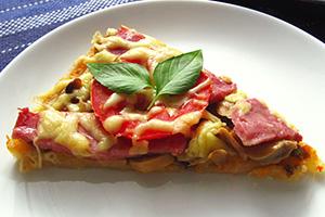 Frittata con funghi e prosciutto