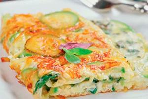 Frittata con zucchine e formaggio