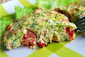 Frittata con verdure surgelate