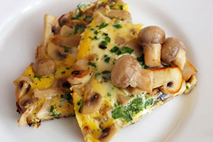 Frittata senza uova con funghi