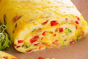 Frittata francese con formaggio e pomodori