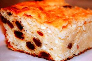 Casseruola di ricotta con uvetta