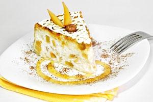 Casseruola di ricotta con pesche