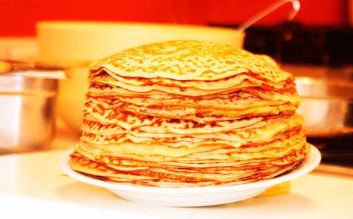 Pancakes su acqua leggermente gassata