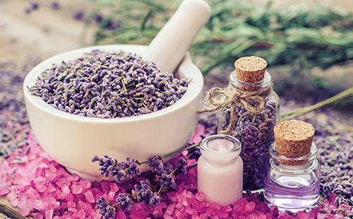 Lavanda secca e sale marino rosa