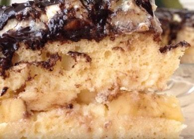 Ricetta delicata e deliziosa della torta di banana con foto