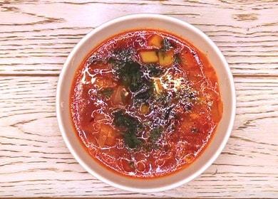 Borsch vegetariano abbondante e delizioso: ricetta con foto passo dopo passo.