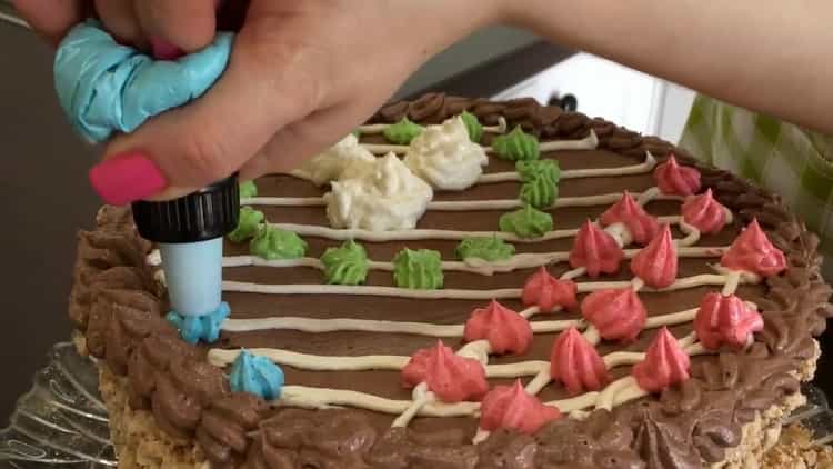 La deliziosa torta di Kiev cucinata a casa è pronta