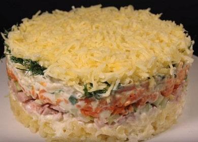 Insalata di bignè originale con pollo affumicato e formaggio: cuciniamo secondo le ricette con foto e video!