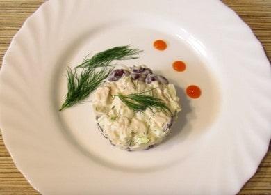 Deliziosa insalata con pollo e fagioli affumicati: una ricetta passo dopo passo con foto e video!