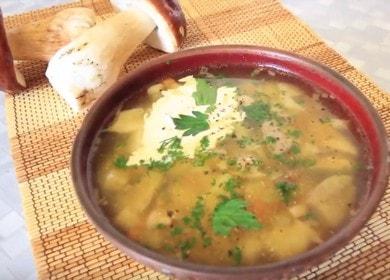 Zuppa di funghi porcini profumata: ricetta con foto passo-passo.