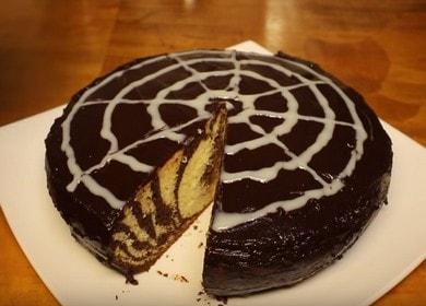 Deliziosa torta Zebra in una pentola a cottura lenta: ricetta con foto.