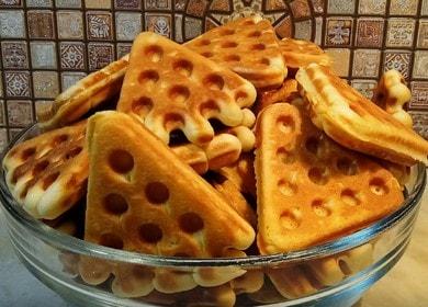 Biscotti a forma di gas per waffle: una ricetta semplice fin dall'infanzia