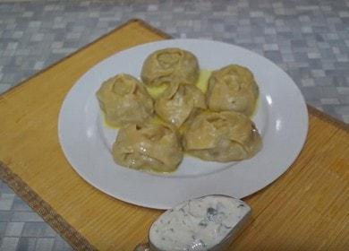 Manti uzbeko con zucca e coda grassa - succosa e saporita