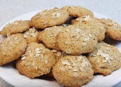 Biscotti di farina d'avena con miele e panna acida - un dessert sano e gustoso