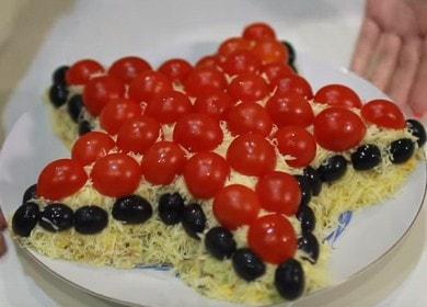 Insalata di stelle con fegato di merluzzo - ricetta per una tavola festiva