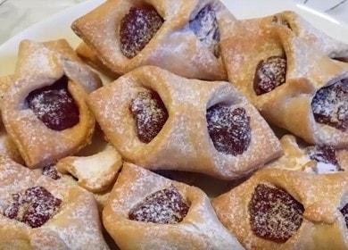 Biscotti per buste con marmellata - una ricetta semplice