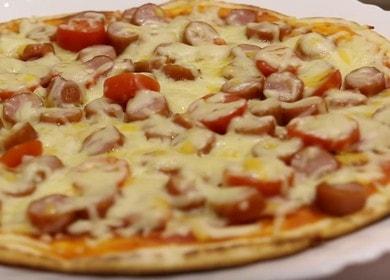 Esprimere la pizza in padella su kefir: cuciniamo secondo la ricetta con una foto.