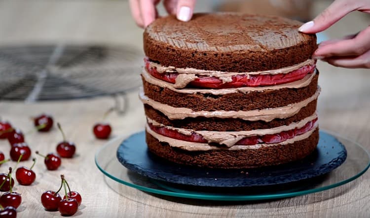 Raccogliamo la torta, alternando strati.