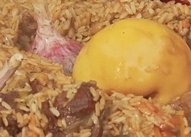 Pilaf sul rogo in un calderone secondo una ricetta passo dopo passo con foto