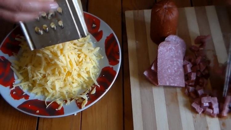 Per preparare una pizza veloce in forno, prepara gli ingredienti