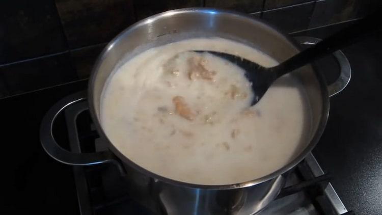 la zuppa di salmone è pronta