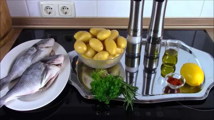 Per preparare il dorado in forno, prepara gli ingredienti