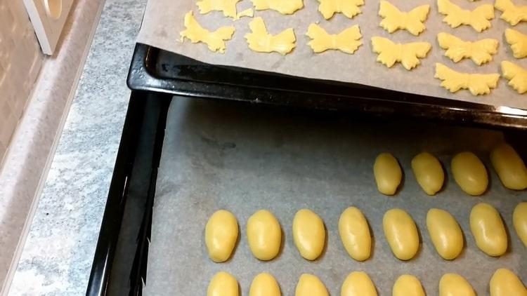 Biscotti in olio vegetale secondo una ricetta graduale con una foto