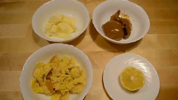 Per preparare i biscotti alle pesche, prepara gli ingredienti per il ripieno