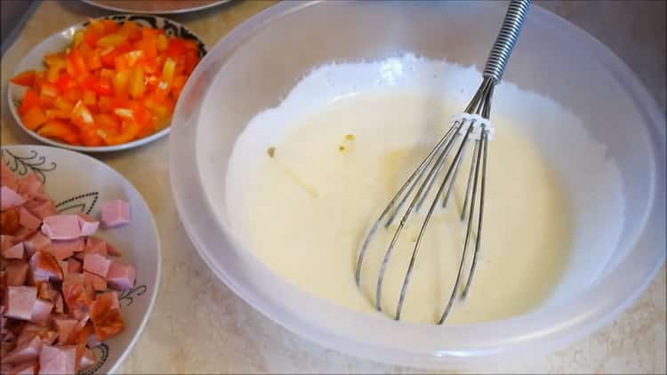 Per cuocere la pizza, prepara gli ingredienti