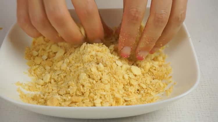 Per preparare una torta sfoglia, preparare una polvere