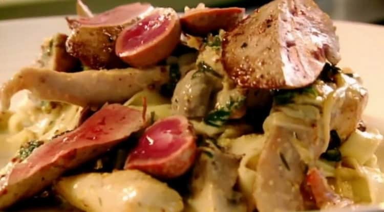 Fricassea di coniglio secondo una ricetta passo-passo con foto