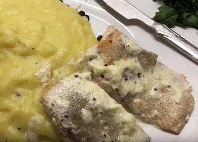 Tenero salmone rosa in crema: una deliziosa ricetta passo dopo passo con foto.