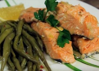 il salmone rosa al vapore più tenero in una pentola a cottura lenta: cuciniamo secondo la ricetta con una foto.