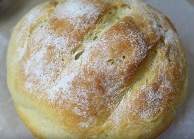 Cuociamo il pane in forno su lievito secco secondo una ricetta passo-passo con una foto.