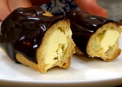 Ricetta eclair classica con crema al burro e fondente al cioccolato