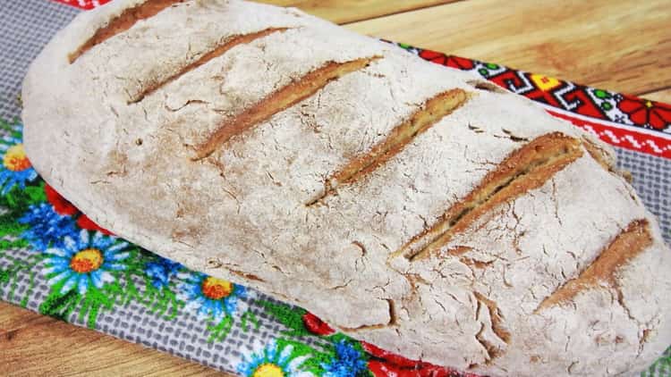 Pane al lievito senza forno secondo una ricetta passo-passo con foto