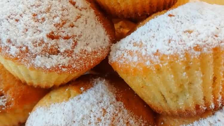 il cupcake kefir con uvetta al forno è pronto