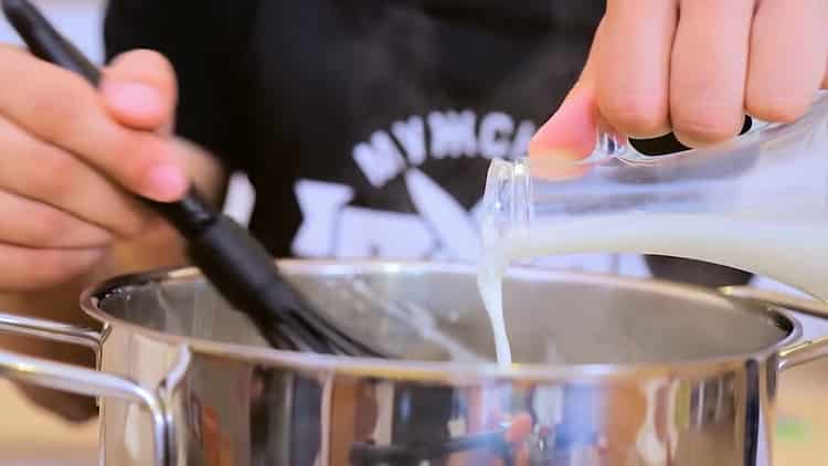 Per fare la pasta, aggiungi il latte