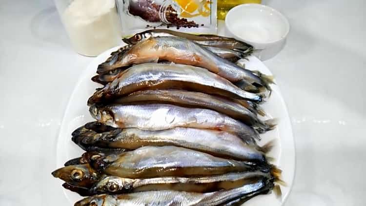 Per preparare la capelin nel forno con una crosta, preparare gli ingredienti