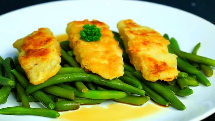 Lingua di mare in pastella secondo una ricetta graduale con foto