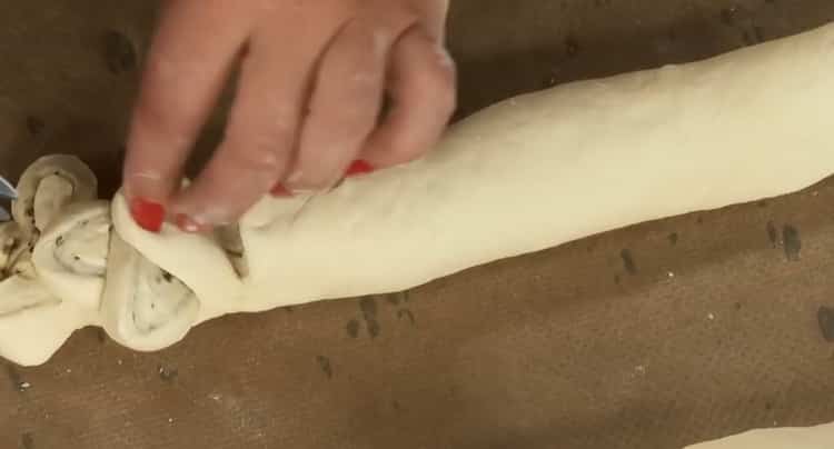 Ricetta graduale del pane integrale con la foto