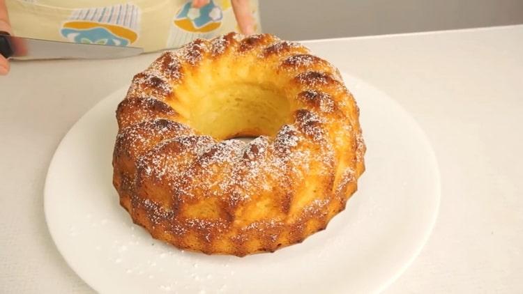 la torta di ricotta al forno è pronta