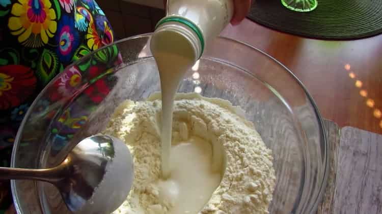 Per preparare il khachapuri in una padella, aggiungi il kefir