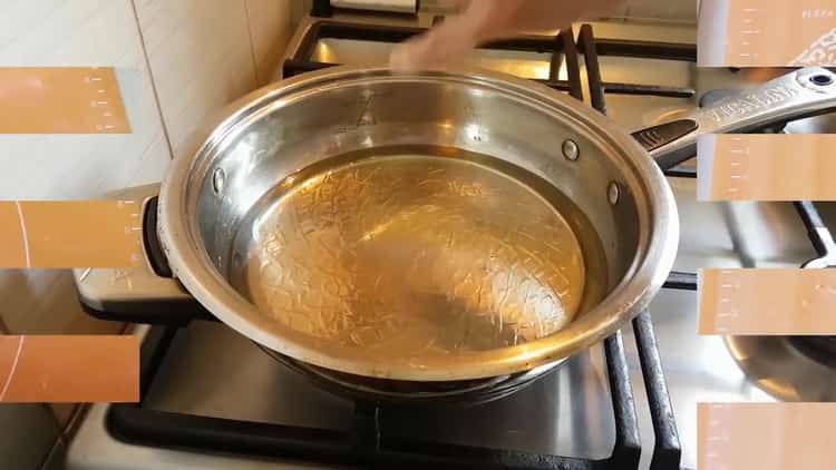 Per la cottura di paste di pasta sfoglia, olio caldo