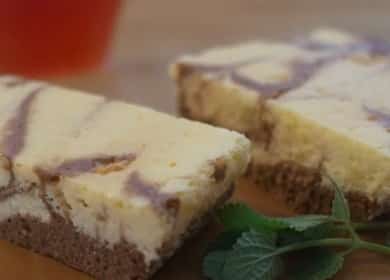 Cheesecake al mascarpone con biscotti al marmo e cioccolato