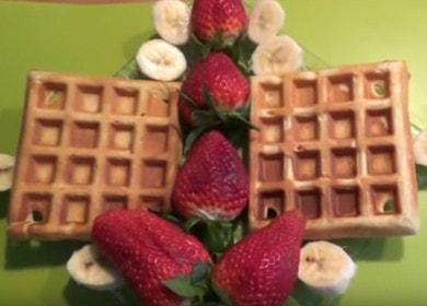 Prepariamo i waffle belgi secondo una ricetta passo-passo con una foto.